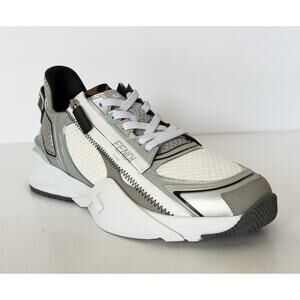 Fendi Flow Sneakers Gray/White/Green 10 US (9 Fendi) 7E1689 NIB $1190